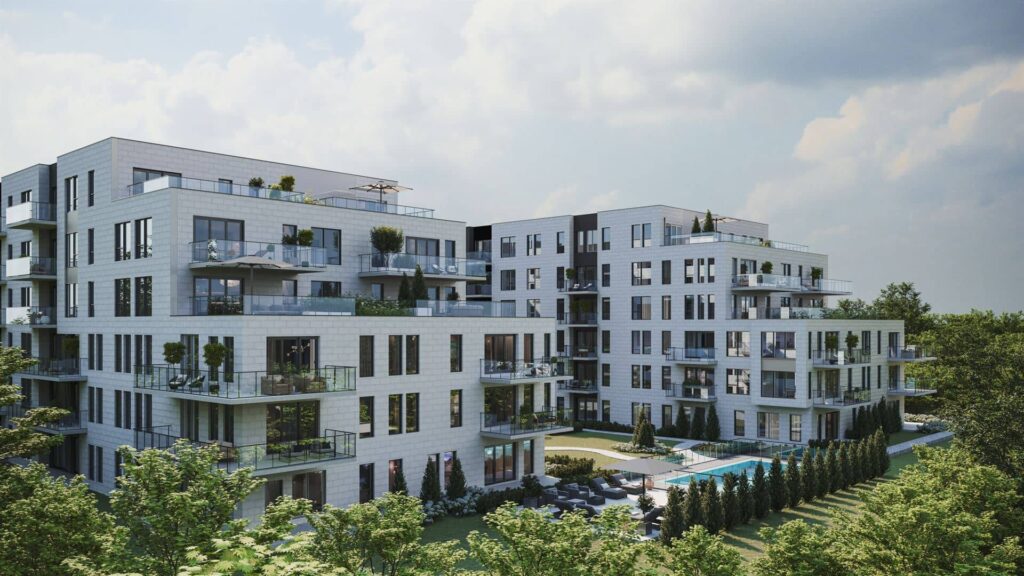 Aperçu de l’extérieur du projet de condos à louer Signature Bois-Franc à Montréal