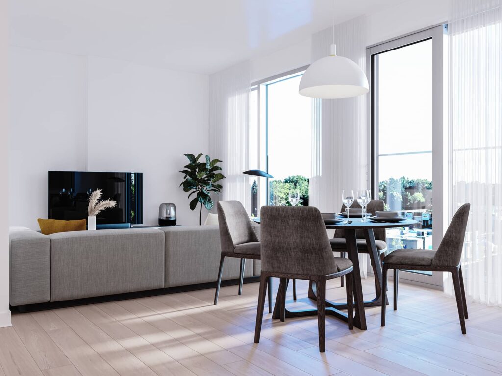 Aperçu d’un appartement 5 1/2 à louer dans le projet Signature Bois-Franc, à Saint-Laurent, Montréal